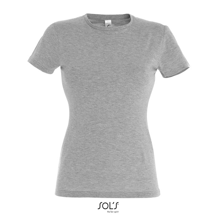 Tshirt femme personnalisé jersey 150g - MISS Gris chiné